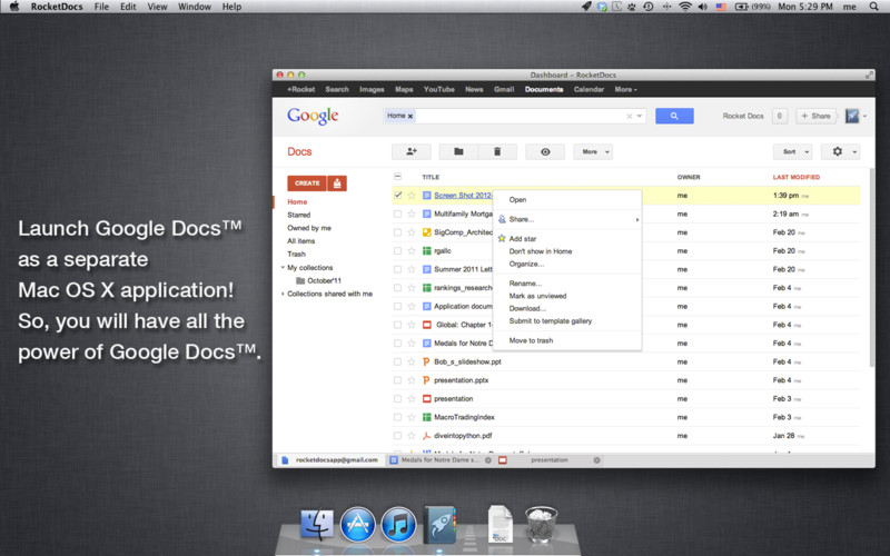 get google docs for mac osx