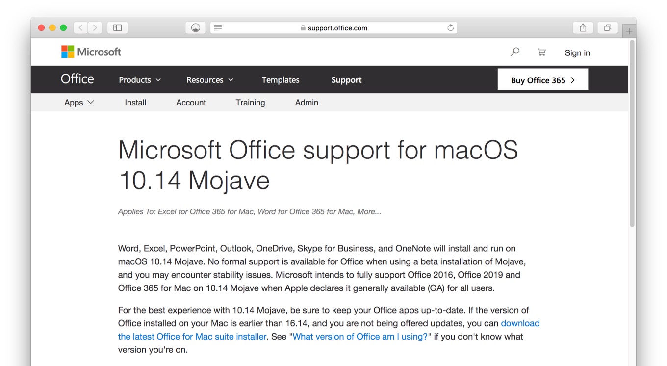 ms office for mac 2016 issues